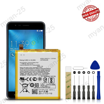 For ASUS ZenFone 3 ZE520KL Z017DA Replacement Battery C11P1601 + Tool Kit