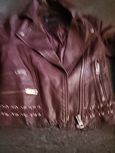 Chaqueta de moto American Eagle vegana de cuero sintético con cremalleras para mujer XSmall - Imagen 2 de 10