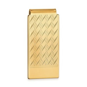 Authentic Gold-plated Kelly Waters Woven Pattern Hinged Money Clip