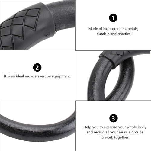 Gymnastic Rings Fitness Equipment Gymnastics Rubberized Only Man Miss - Picture 3 of 12
