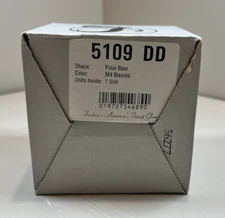 Fenton EMPTY Gray and Black Gift Box Sized and Labeled for M4 Blasted Polar Bear