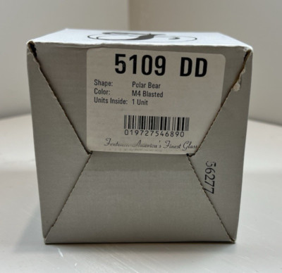 Fenton EMPTY Gray and Black Gift Box Sized and Labeled for M4 Blasted Polar Bear