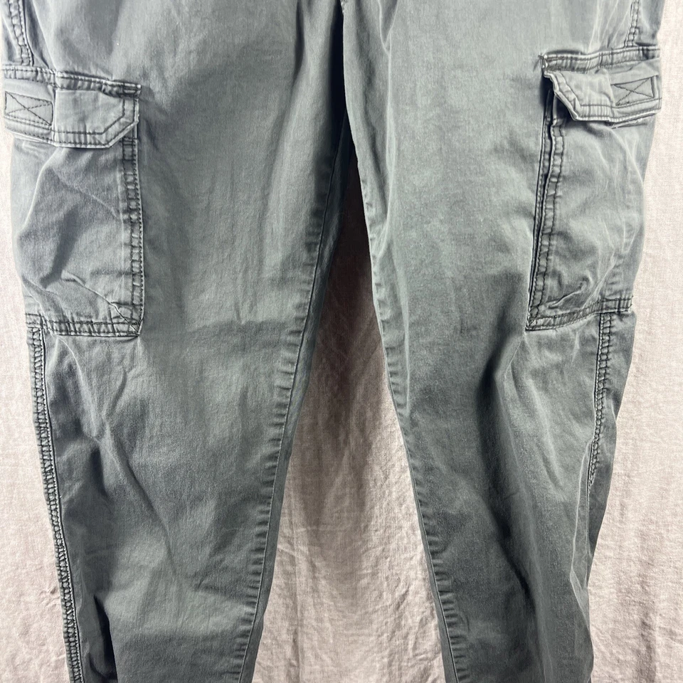 Pantalones de chándal UnionBay para niñas jóvenes verde cintura elástica corte al tobillo cargo talla grande Foto 3 de 4