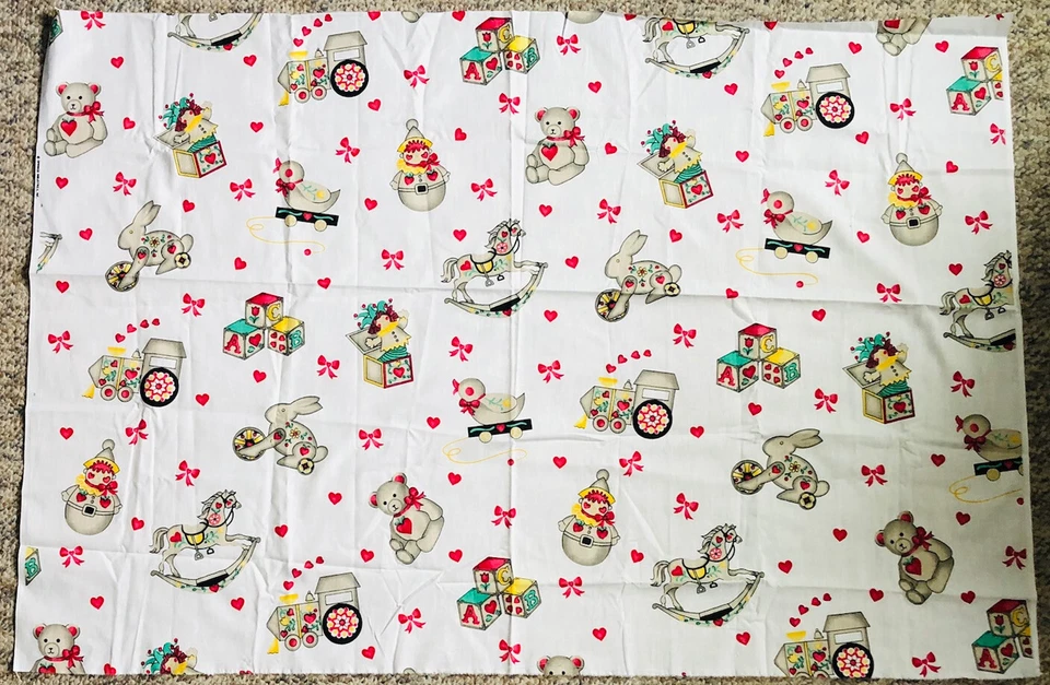 Springs Industries 3/4 Yd Novelty Baby Nursery Fabric Vintage Crafts Quilting - Image 2 of 4