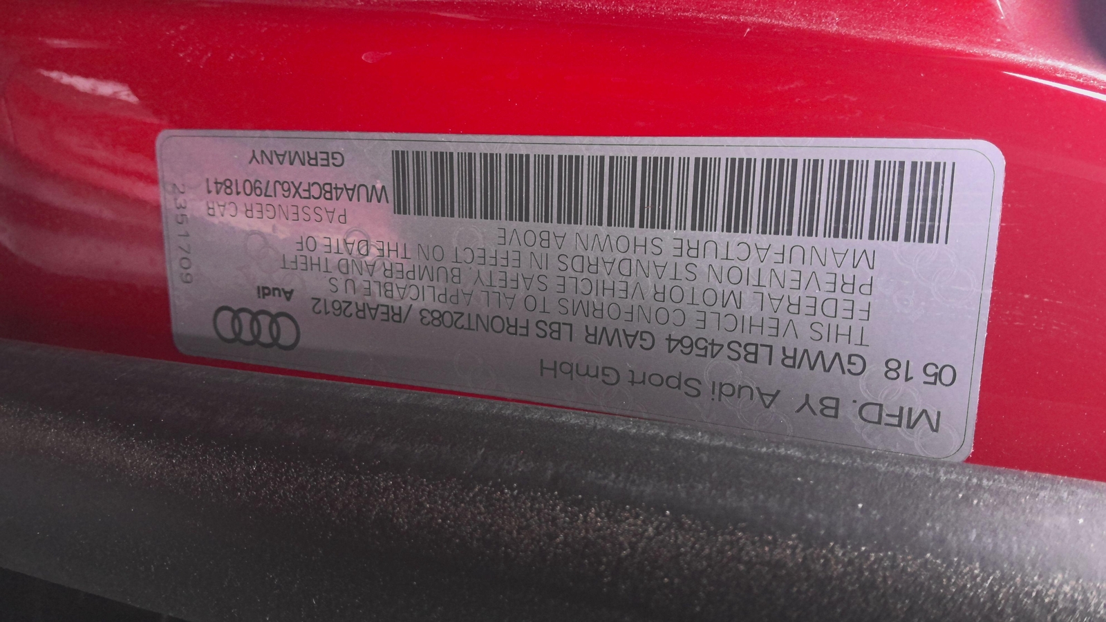 Air Cleaner AUDI R8 18