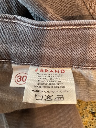 J Brand jeans women 30x29 brown burgundy super skinny leg mid rise 11139 - Picture 2 of 11