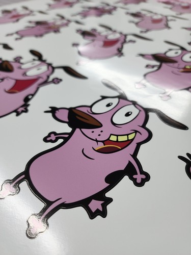 2 Sticker -Courage The Cowardly Dog Sticker DECAL 5.5" x 5" Full Color Sticker - Picture 3 of 5
