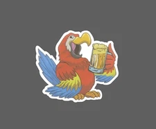 Parrot Beer Sticker Bird Waterproof Drinking Party Funny Gift NEW