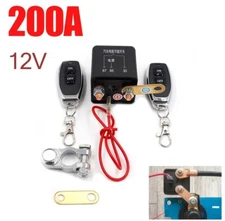 Car Battery Disconnect Cut Off Isolator Master Switch Dual Remote Control 200A