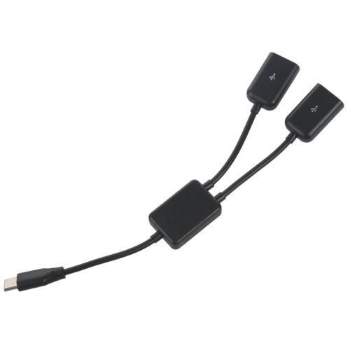 Tipo C OTG USB 3.1 macho a doble 2.0 hembra carga OTG 2 puertos cable concentrador dividido en Y - Imagen 3 de 8