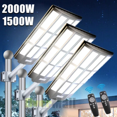 LINEBA Foco Solar De Calle 9900000000LM 2000W Luz Lampara Alumbrada Para Exterior Light