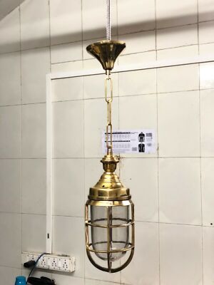 Nautisches Schiff Marine New Solid Brass Hanging Cargo Pendelleuchte