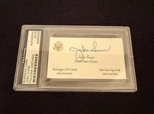 JAKE GARN Autograph Auto US Senator & Astronaut Business Card PSA AUTHENTIC AUTO