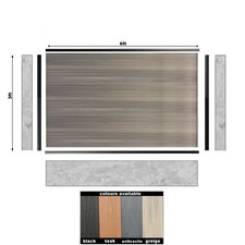 3ft composite fence kit with decorative screen to fit in existing concrete post