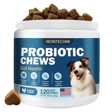 Dog Probiotics Chews for Itchy Skin, Gut Health, Allergies  Immunity, 120 Count