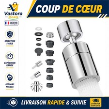 Aérateur de Robinet 360° Pivotant 2 Modes Économie d'Eau Cuisine Salle de Bain
