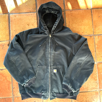 Vintage Carhartt J131 Active Jacket 2XL Black Distressed Duck