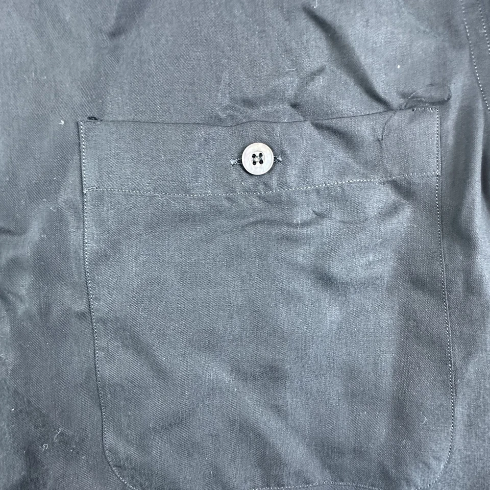 Ermenegildo Zegna Shirt Mens Medium Black Long Sleeve Button Up Lyocell Italy - Image 4 of 4