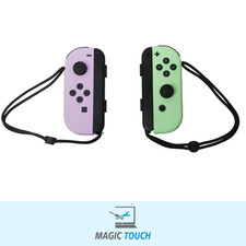Genuine Nintendo Switch Joy-Con Controllers - Pastel Purple/Green + Strap Addon