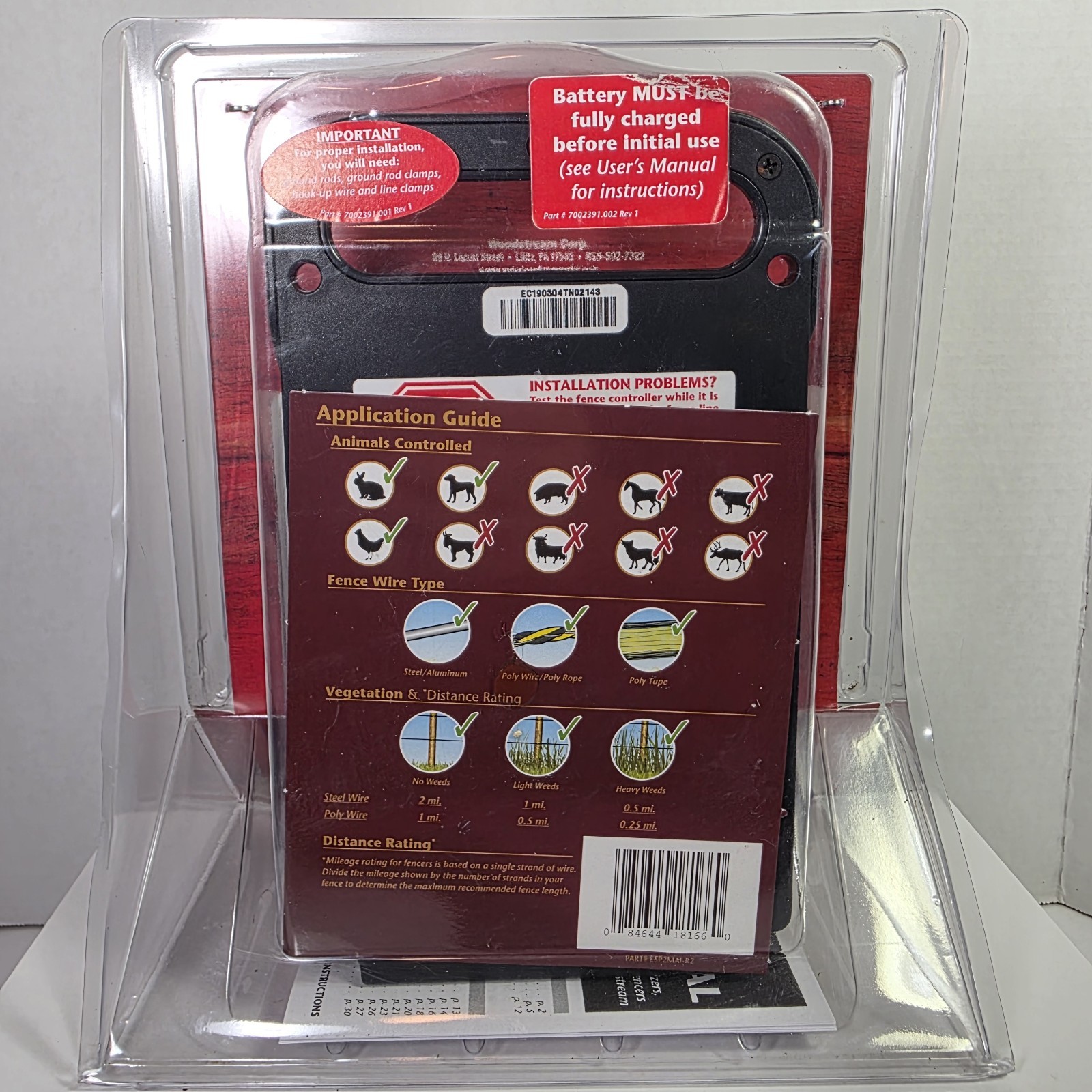 Solar American Farm Works Electric Fence Controller ~ 2 Mile Range - NEW