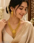 South indian jewellery gold plated choker jewellery set wit earrings
