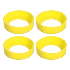 4pcs Silicone Protective Sleeve Boot For Water Bottle Yellow 70mm