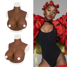 C-G Cup Realistic Breast Forms Silicone Fake Boobs For Black CD Drag Queen