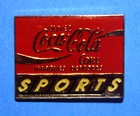 COCA COLA - COKE - SPORTS - VINTAGE ADVERTISING LAPEL PIN - HAT PIN - PINBACK