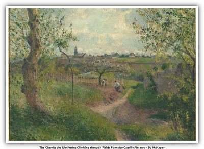 The Chemin des Mathurins Climbing through Fields Pontoise Camille Pissarro