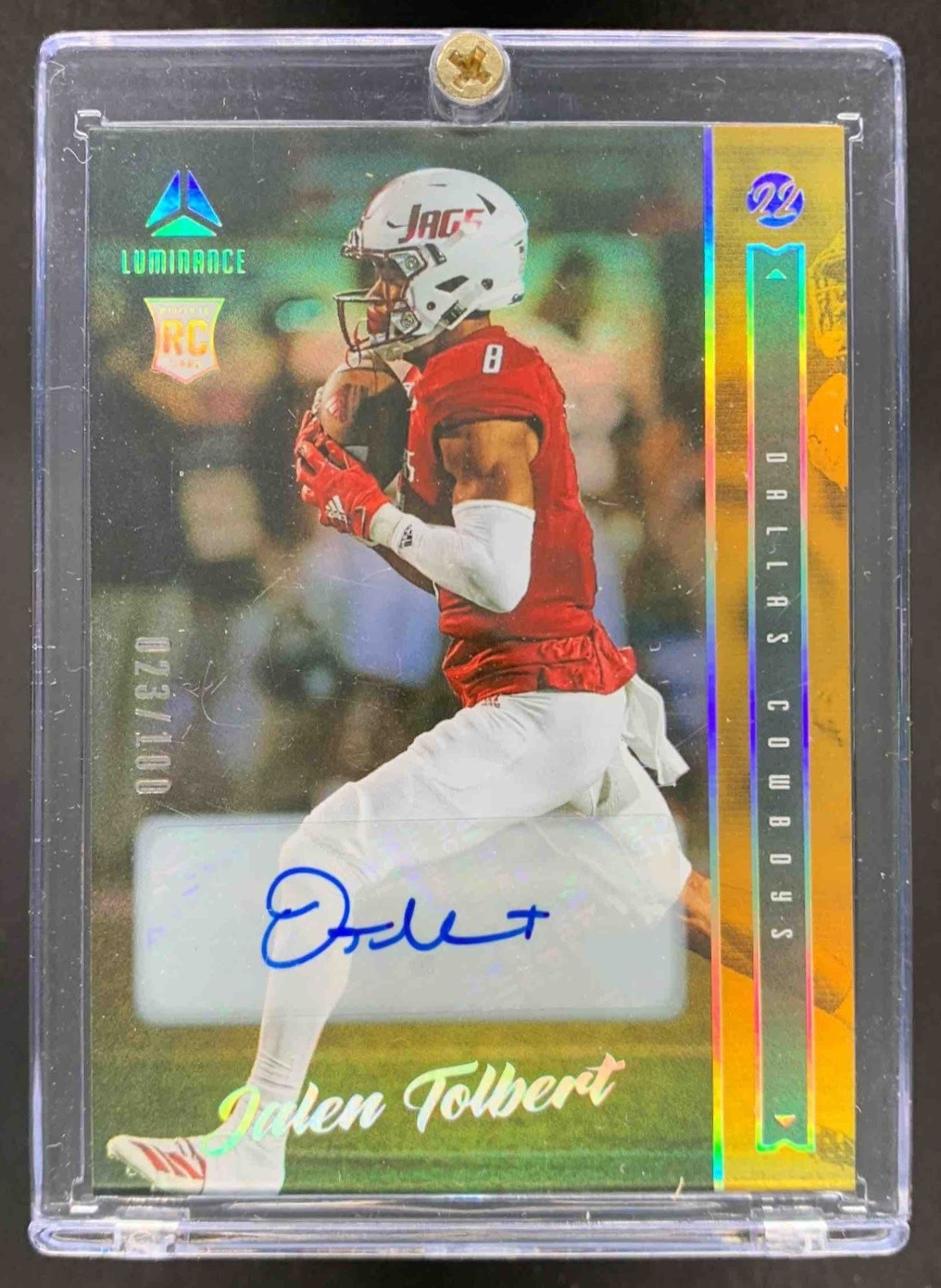 Jalen Tolbert Panini Luminance #121 Autograph-Gold