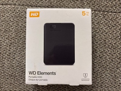 WD Elements Festplatte 5 TB HDD 2,5 Zoll extern Schwarz