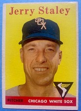 1958 Topps - Gerry Staley #412 Chicago White Sox Baseball Card No Creases EX