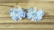 Children's Barrettes Blue Bows - A0179