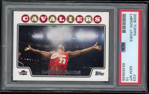 2008 Topps LeBron James #23 Chalk Toss PSA 10 GEM MINT Cavaliers