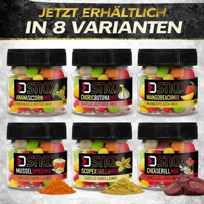 (499,50 EUR/kg) Mix D Snax Wafters Friedfisch Köder Feedern 7x10 mm 20g Wafter