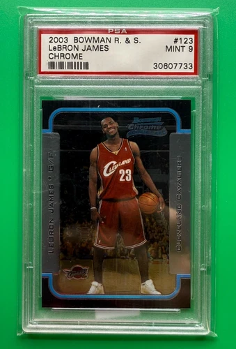 2003-04 Bowman Rookies & Stars LeBron James Chrome RC #123 PSA 9 Mint Cavaliers