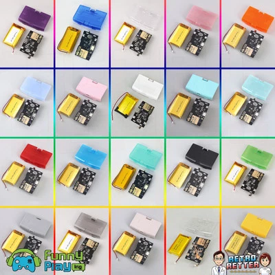 FunnyPlaying GBA Li-Ion Akku USB-C Modul mit Batteriedeckel GameBoy Advance