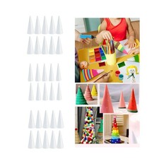 10Pcs Foam Cones for Crafts Foam Tree Cones Handmade Gnomes Decors for Festival