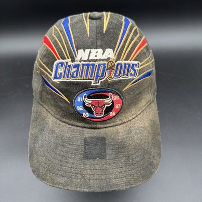 Vintage NBA Starter 98 Champions Locker Room Hat Chicago Bulls 1998 Crazy Faded