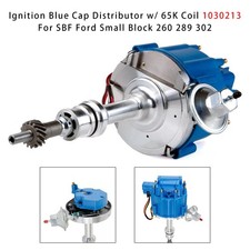 Ignition Blue Cap Distributor w/ 65K Coil 1030213 For SBF Ford Small Block 260 F
