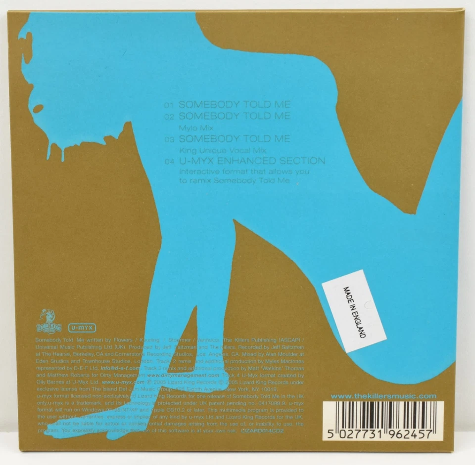 Somebody Told Me от The Killers (CD, сингл, промо, импорт из Великобритании) футляр - Изображение 2 из 4