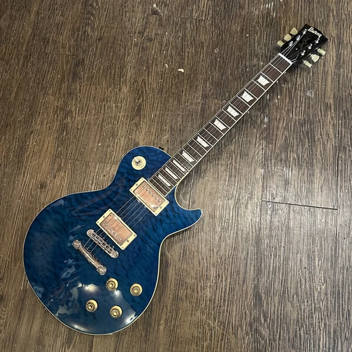 Electric Guitar Burny LSD-80N Les Paul Type Blue Quilted Top S/N FG12011401