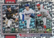 2026 Topps Series 1 NL ERA Leaders Skenes/Yamamoto/Sanchez Topps Logofractor