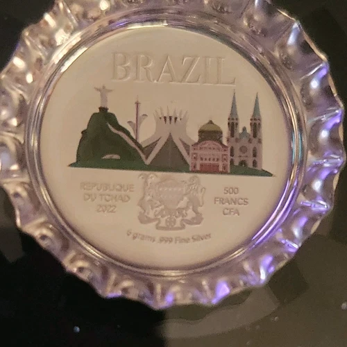 Wd land 2022 Chad 500 Franc Proof BRAZIL Bottle Cap “World NGC PF70 ULTRA CAMEO