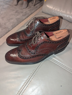 Brandneu Herren Halbschuhe handbemalt Leder Brogue Schuhe UK 8 UVP £299