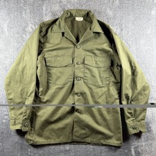 Vintage Military Shirt 15.5 x 33 Army Uniform OG-507 Utility Dura Press