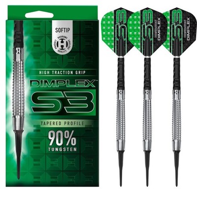 Dartpfeile Harrows Dimplex S3 Tapered 90% Softtip Soft Darts Softdart Set