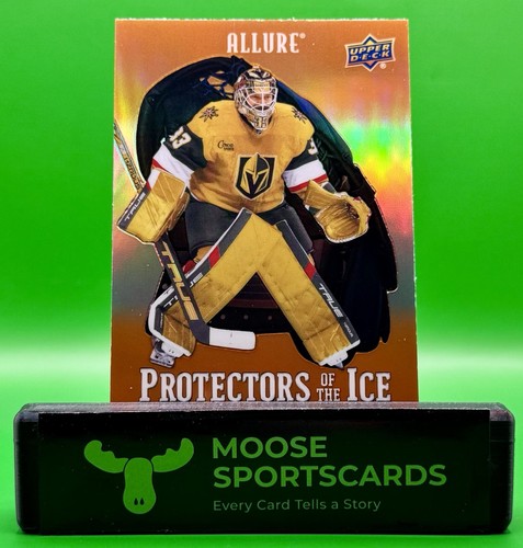 2024-25 Upper Deck Allure Hockey Adin Hill Protezioni del Ghiaccio Arancione SP - Foto 1 di 2