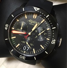 Alpina Sea Strong Diver Chronograph AL-372LBBG4FBV6 44mm Men's Watch Rare w/box 3
