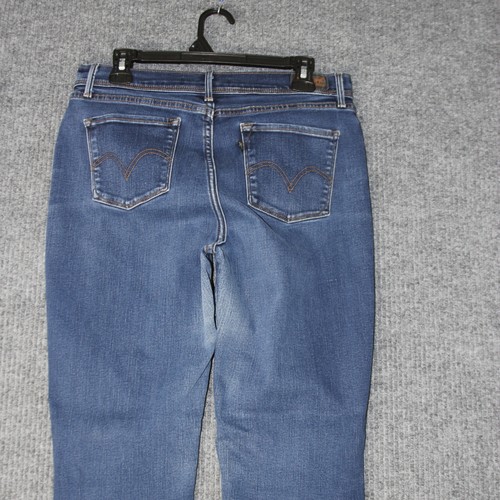 Levis 512 Perfectly Slimming Skinny Leg Jeans Womens 12 Blue Stretch Denim - Picture 5 of 9